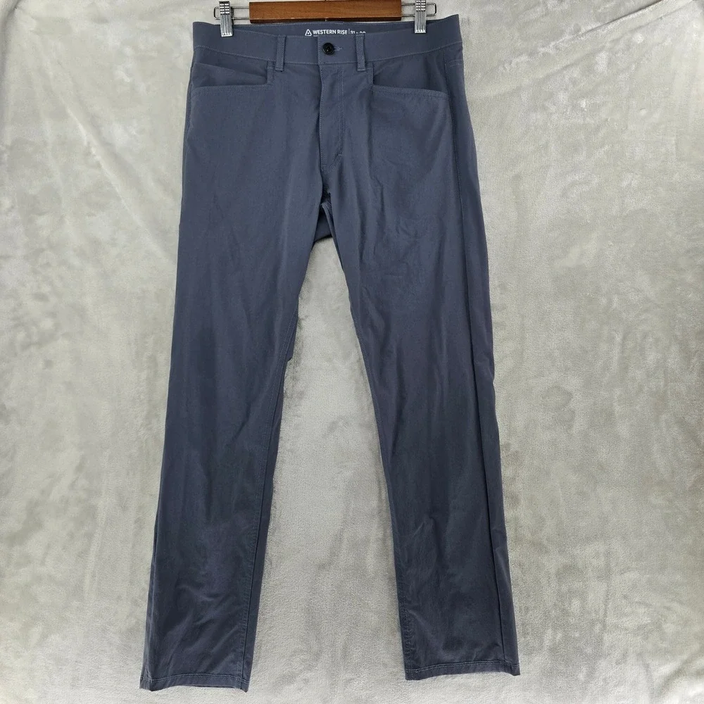 Western Rise Evolution Pant Mens 31x30 Grey Slim Fit 4-Way Stretch Tech‎ Chino